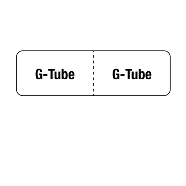 Nevs IV Tubing Label, G-Tube / G-Tube 7/8" x 3" White w/Black VW-0113 - main